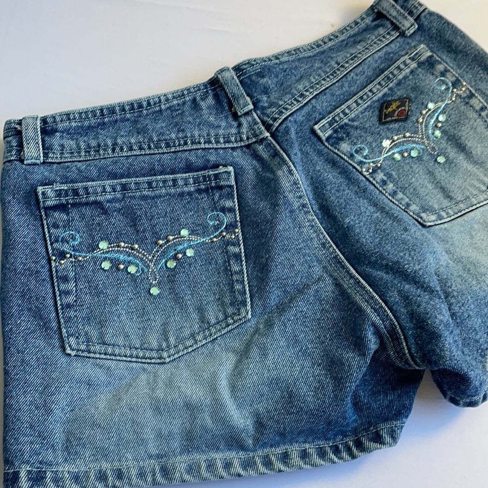 Vintage Y2K Angels Jeans Shorts Jewelled Size 7